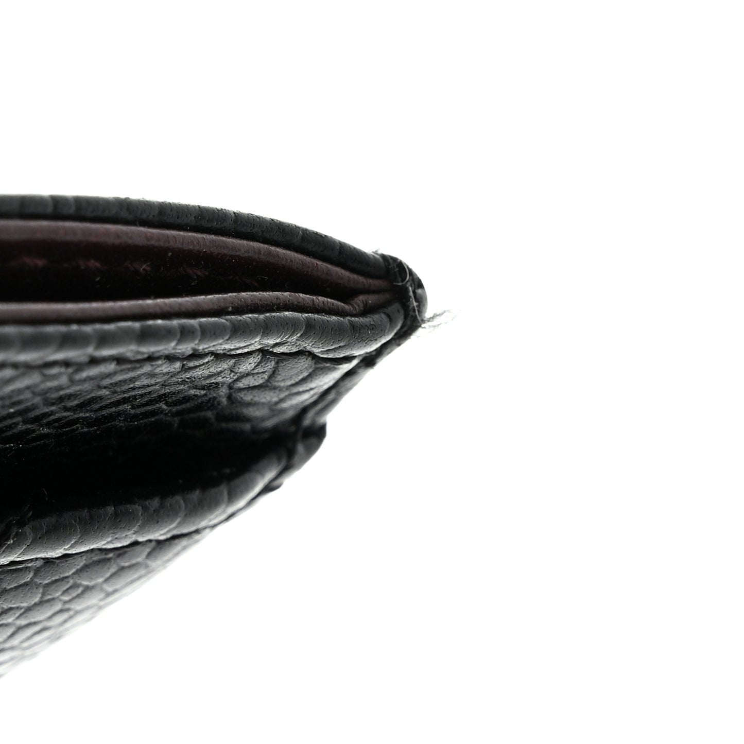 Caviar Quilted Card Holder Black