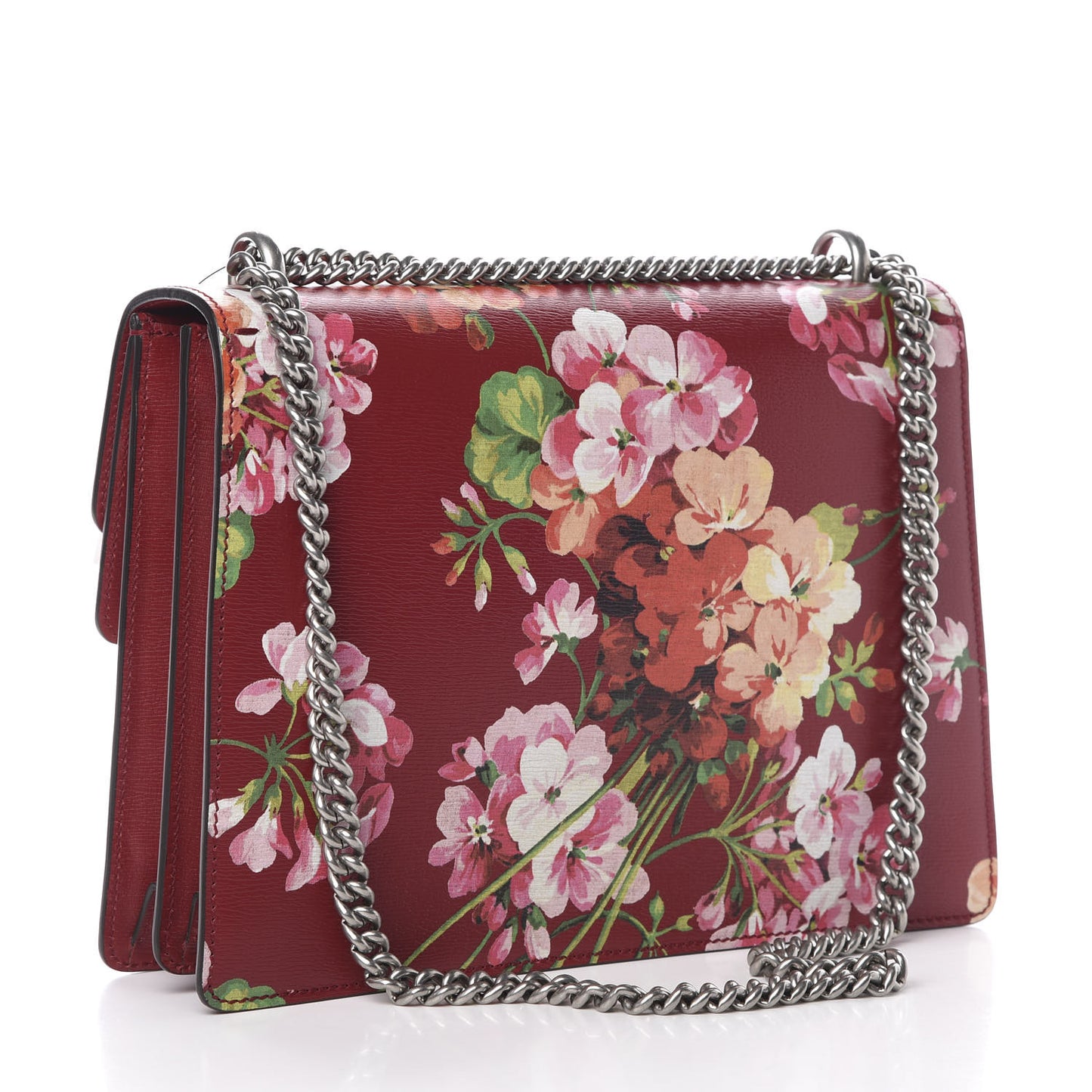 Calfskin Blooms Print Medium Dionysus Shoulder Bag Romantic Cherry Multicolor