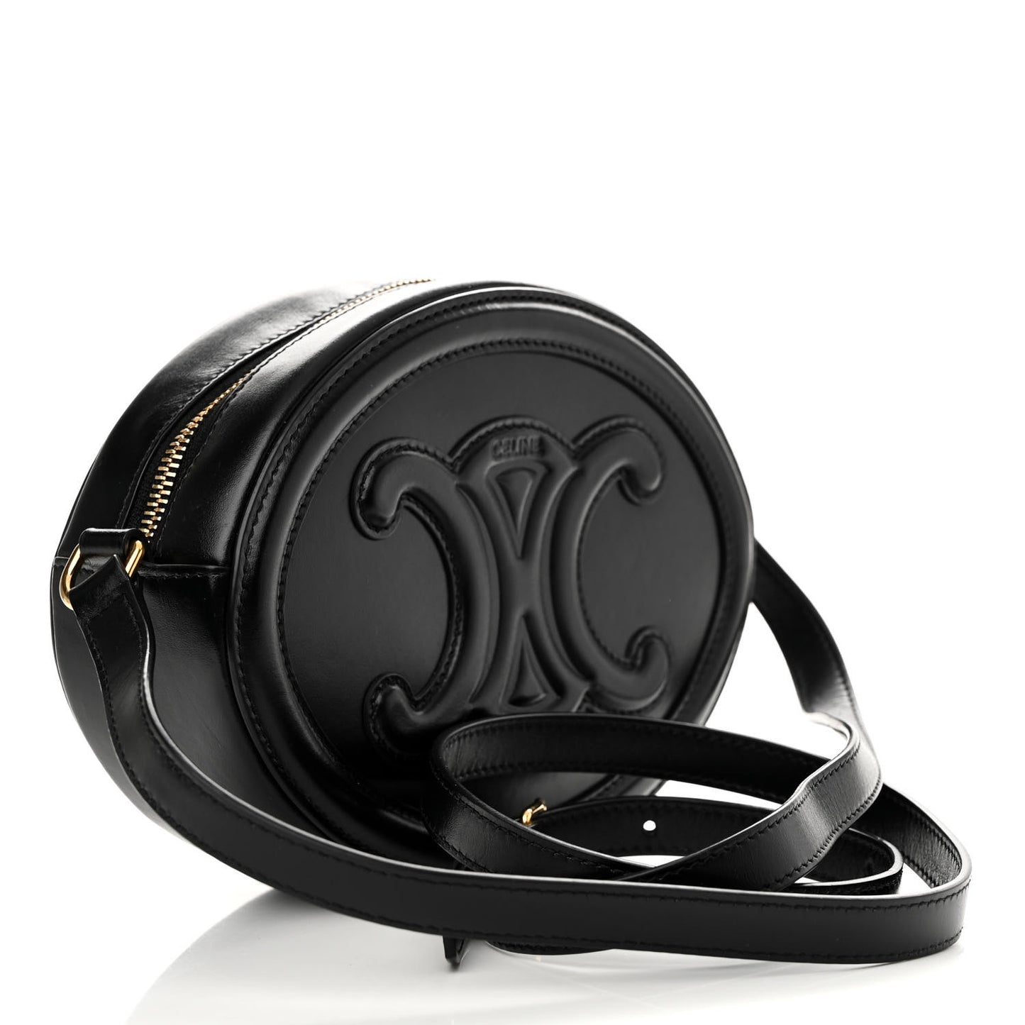 Smooth Calfskin Cuir Triomphe Oval Bag Black
