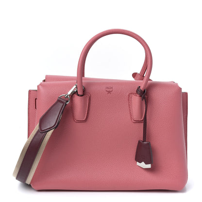 MCM Grained Calfskin Medium Milla Tote Pink 1 of 16