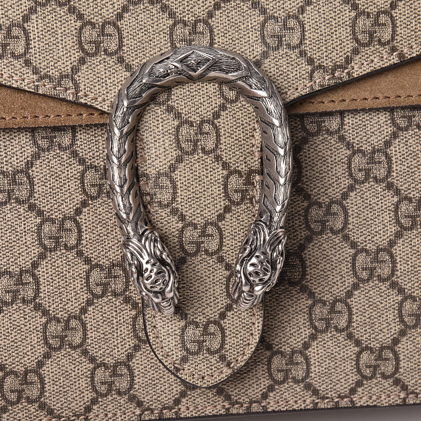 GG Supreme Monogram Medium Dionysus Shoulder Bag Taupe