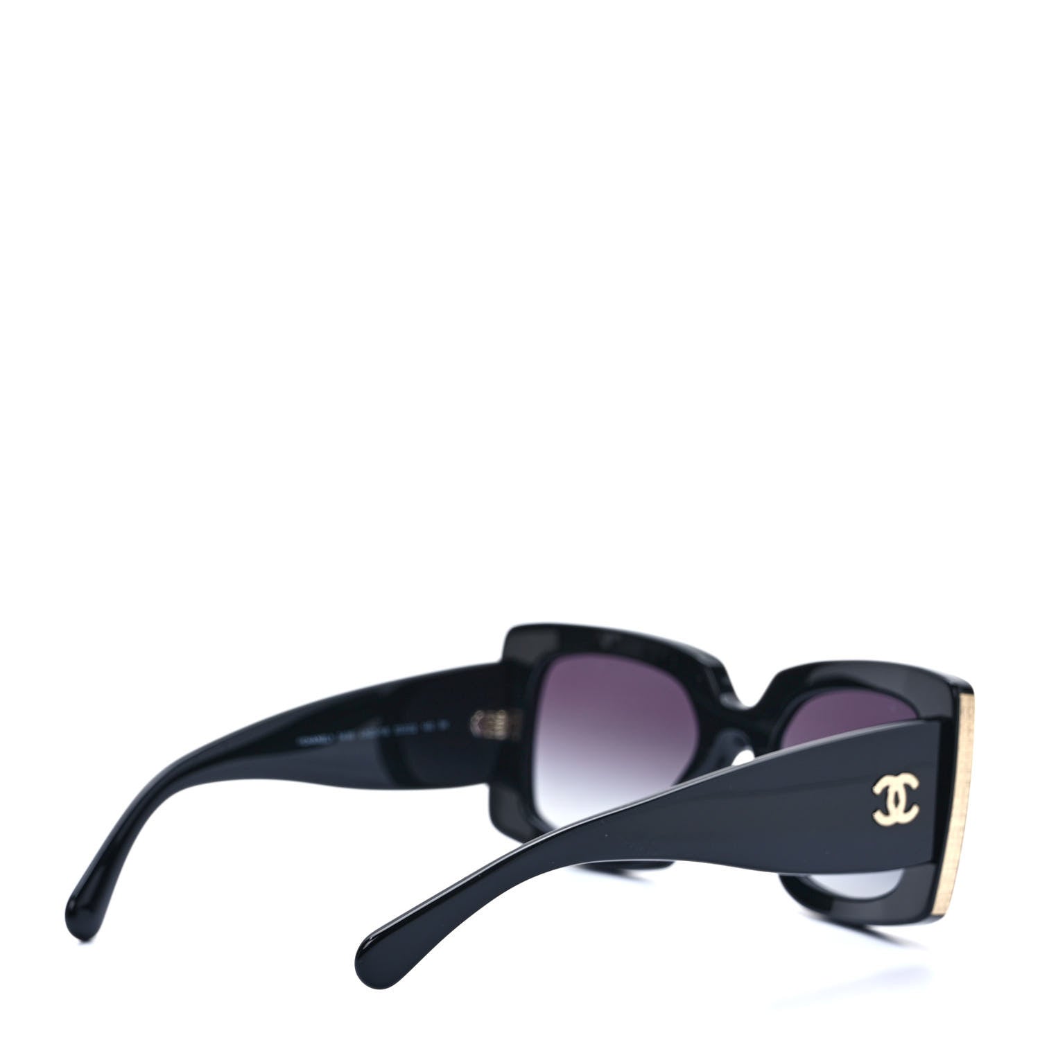 Chanel Acetate Rectangle Sunglasses 5435 Black 4 of 8