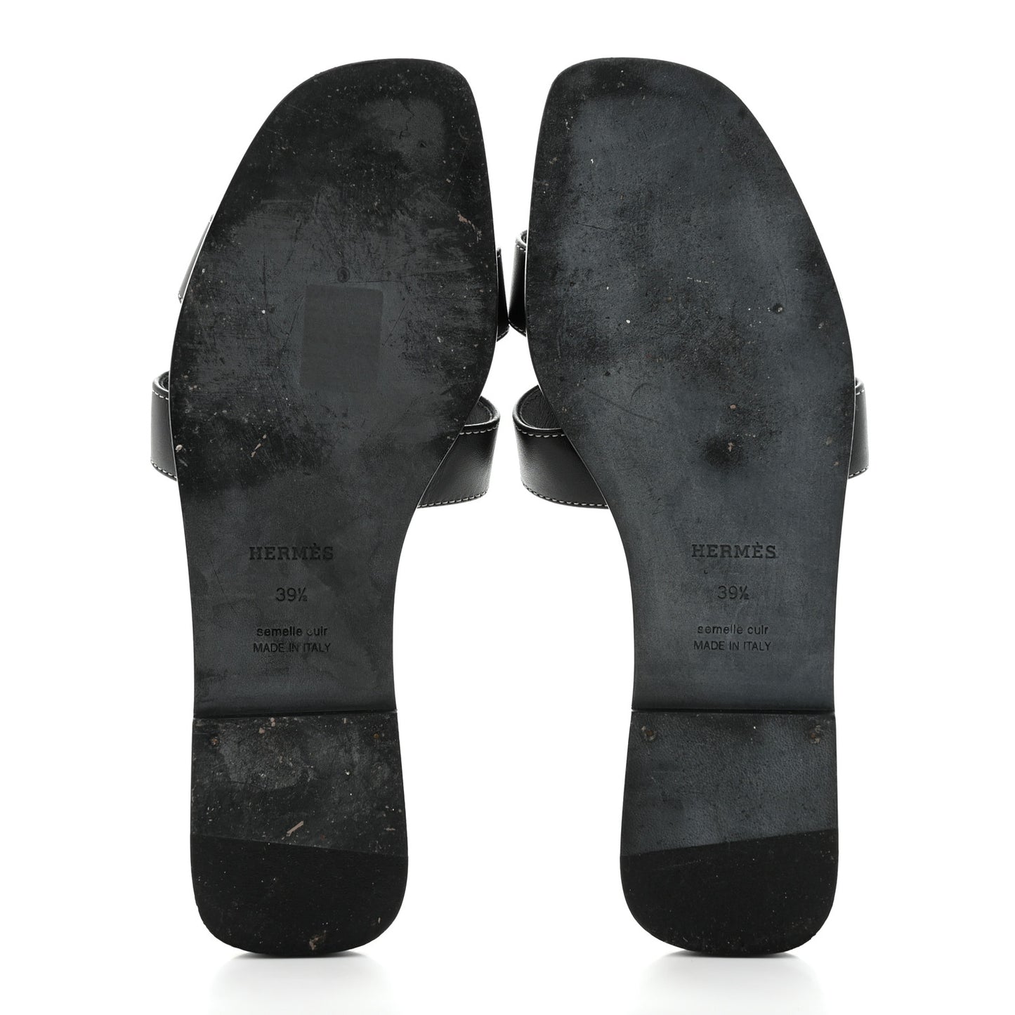 Box Calfskin Oran Sandals 39.5 Black