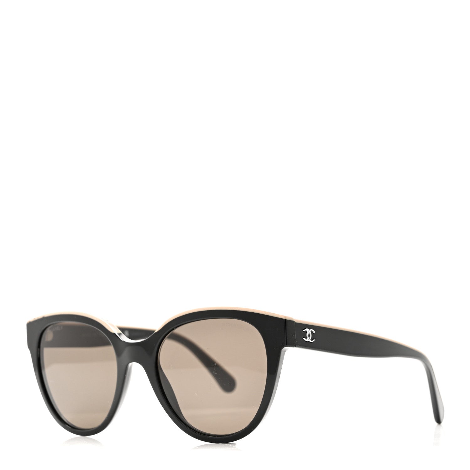Chanel Acetate CC Butterfly Sunglasses 5414 Black Beige 1 of 6