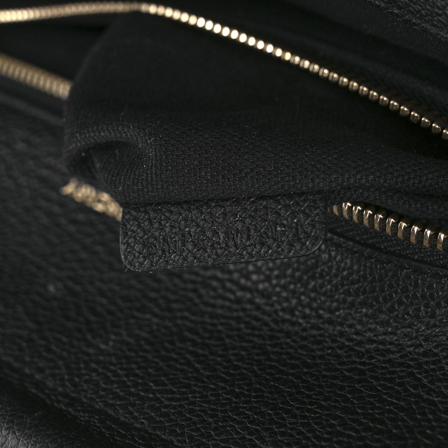 Grainy Calfskin Medium Title Bag Black