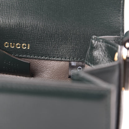 Gucci Azalea Calfskin Mini Sylvie 1969 Flap Messenger Bag Green 8 of 10