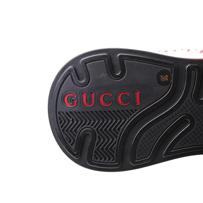 Gucci Metallic Calfskin Glitter Mesh Womens Ultrapace Sneakers 38 Silver Light Grey Mystic White 6 of 9
