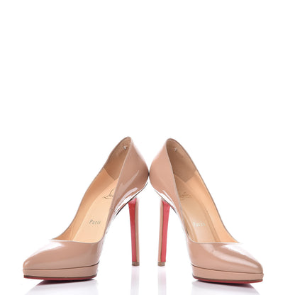 Christian Louboutin Patent Pigalle Plato 120 Pumps 36 Nude 5 of 14