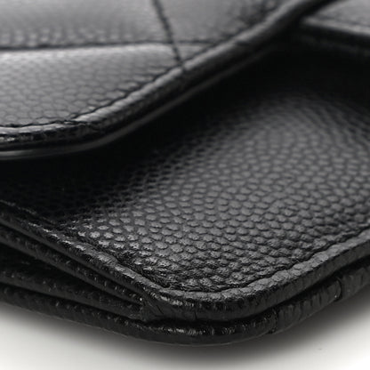 Chanel Caviar Quilted Flap Zip Card Holder Black 8 of 10