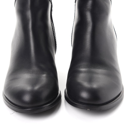 Valentino Garavani Calfskin Bow Lace Up Back Knee High Tall Boots 38.5 Black 11 of 24