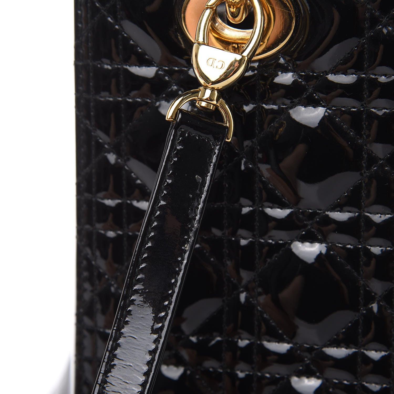 Christian Dior Patent Cannage Medium Lady Dior Black 10 of 12