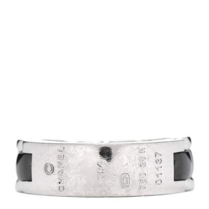 Chanel 18K White Gold Black Ceramic Medium Ultra Ring 54 7 3 of 4