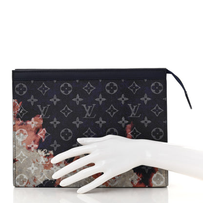 Louis Vuitton Monogram Bleach Pochette Voyage MM Ink Blue 2 of 9