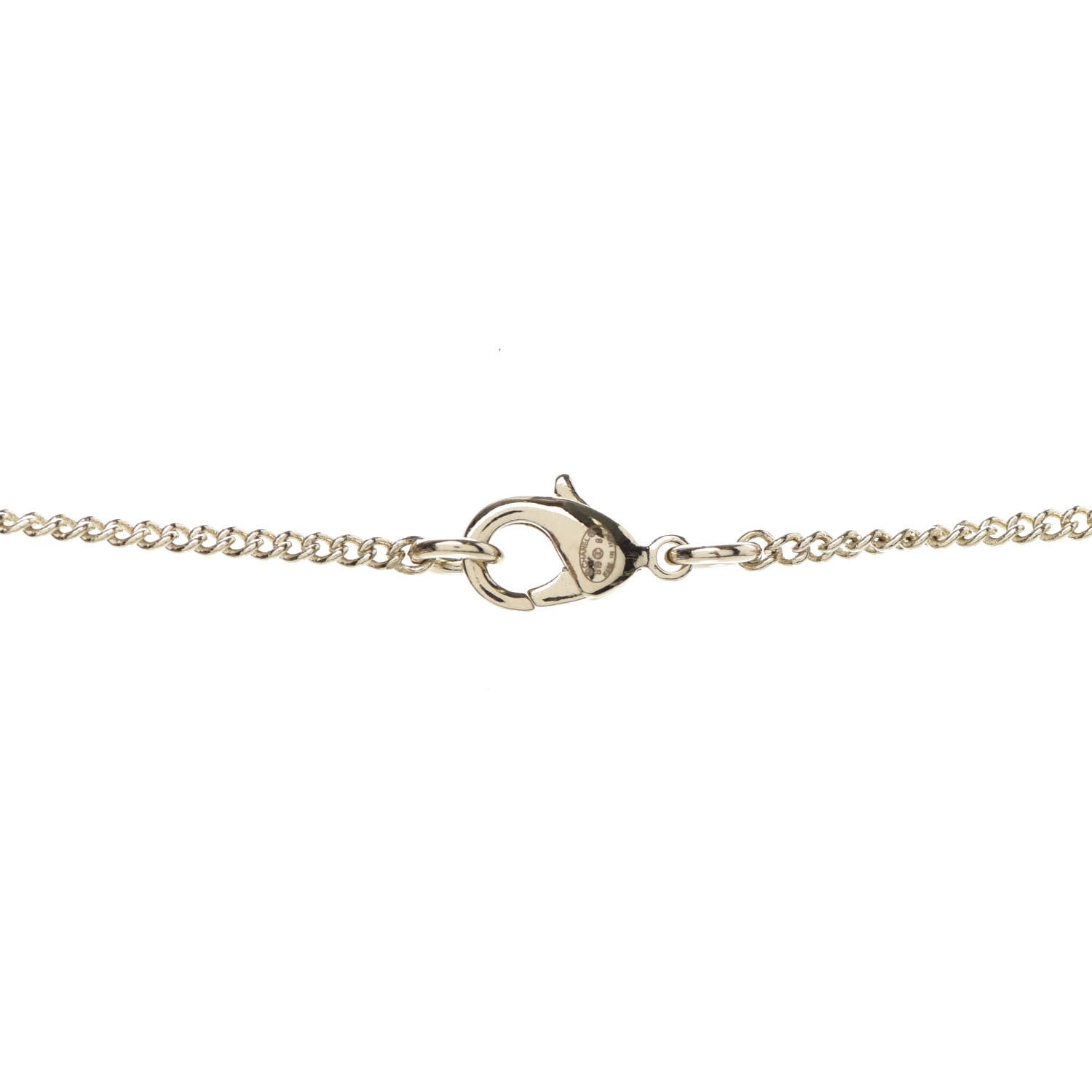 Chanel Crystal Pearl CC Lace Camellia Necklace Gold 5 of 6