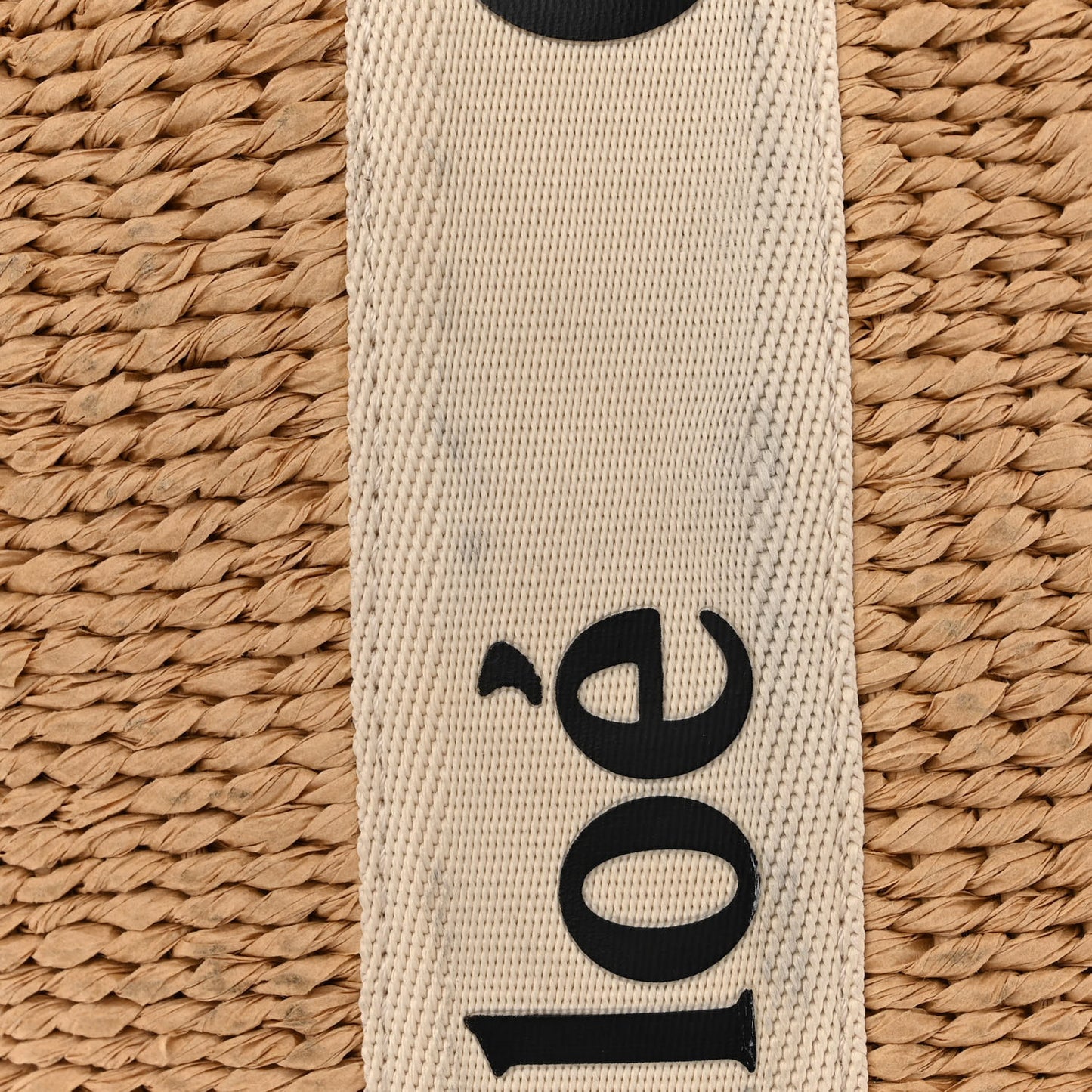 Raffia Large Woody Tote White