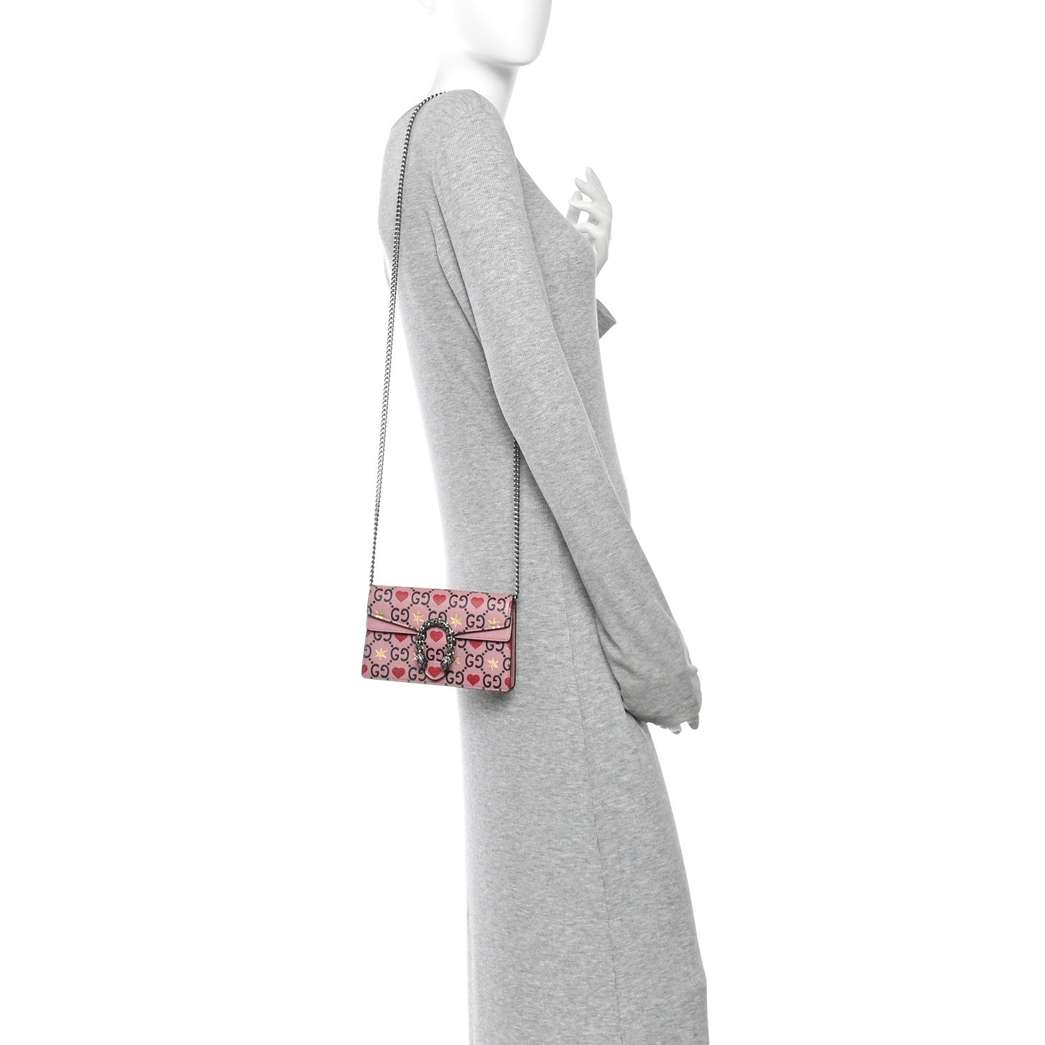 Gucci Calfskin Valentine's Day Exclusive Super Mini Dionysus Shoulder Bag 2 of 11