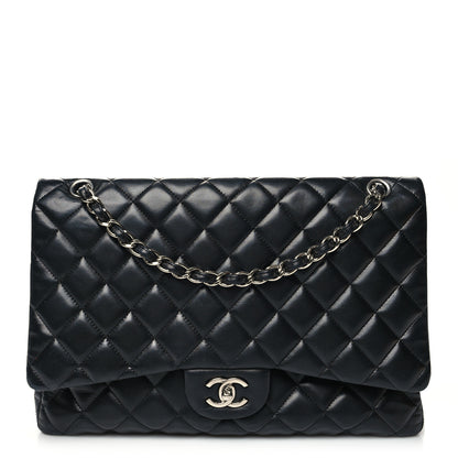 Chanel Lambskin Quilted Maxi Single Flap Black 1 of 12