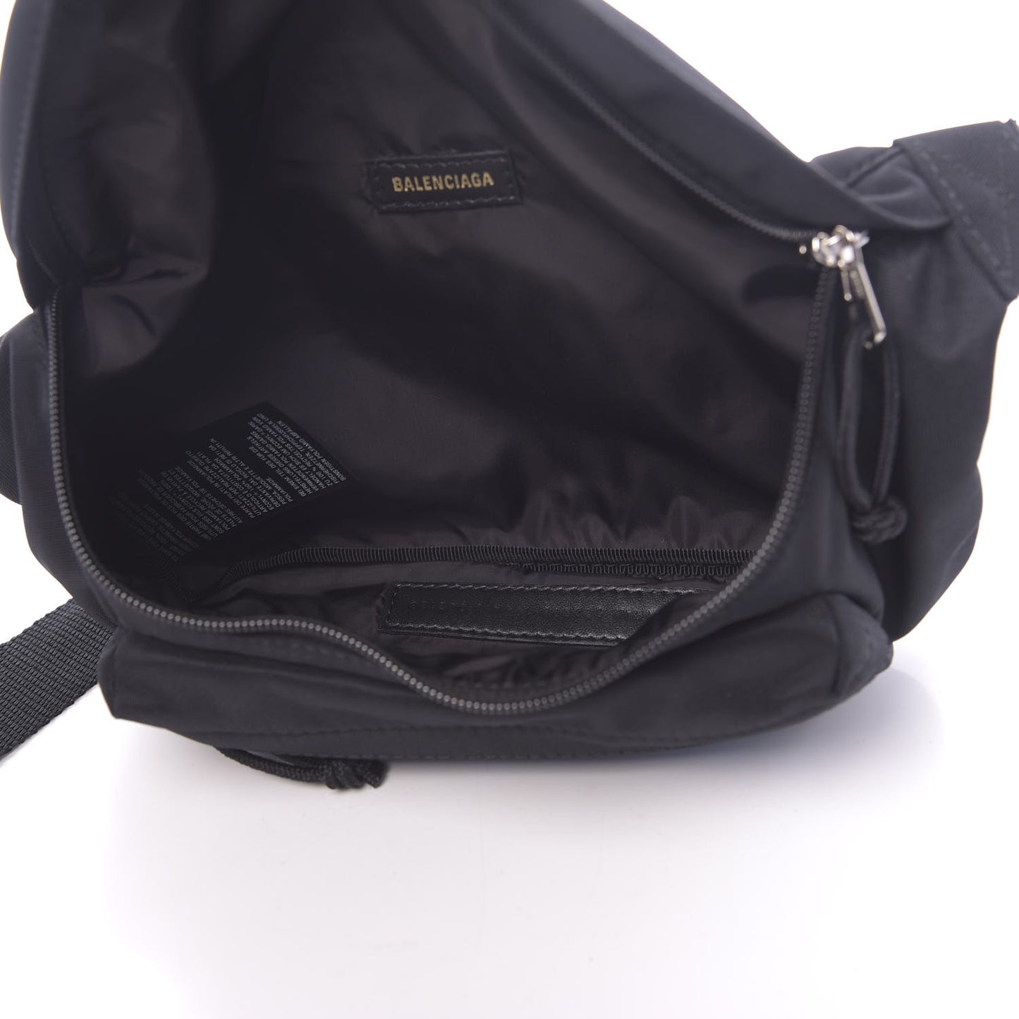 Recycled Sport Nylon Logo Embroidered Wheel Beltpack Black Blue