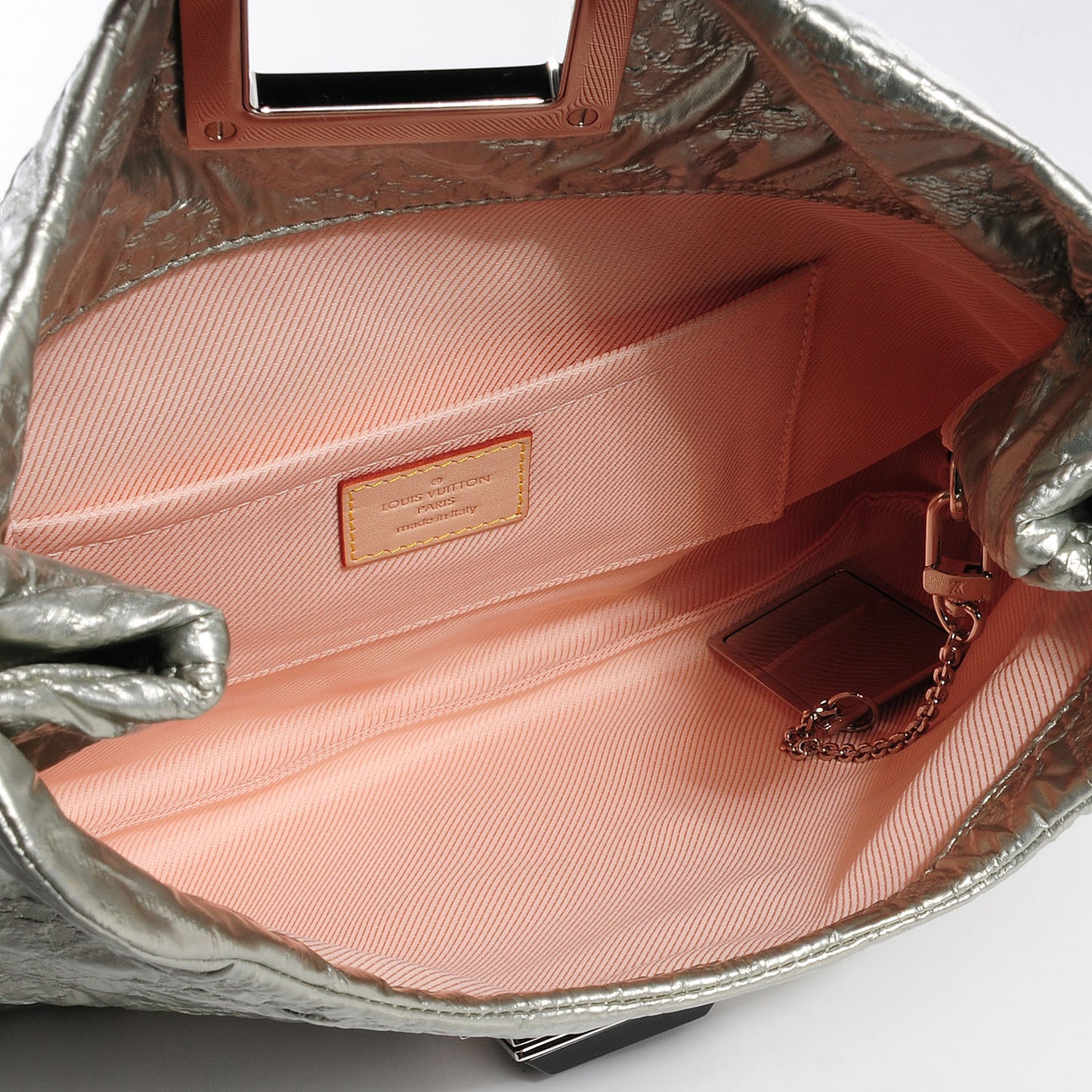 Jacquard Quilted Monogram Altair Clutch Argent