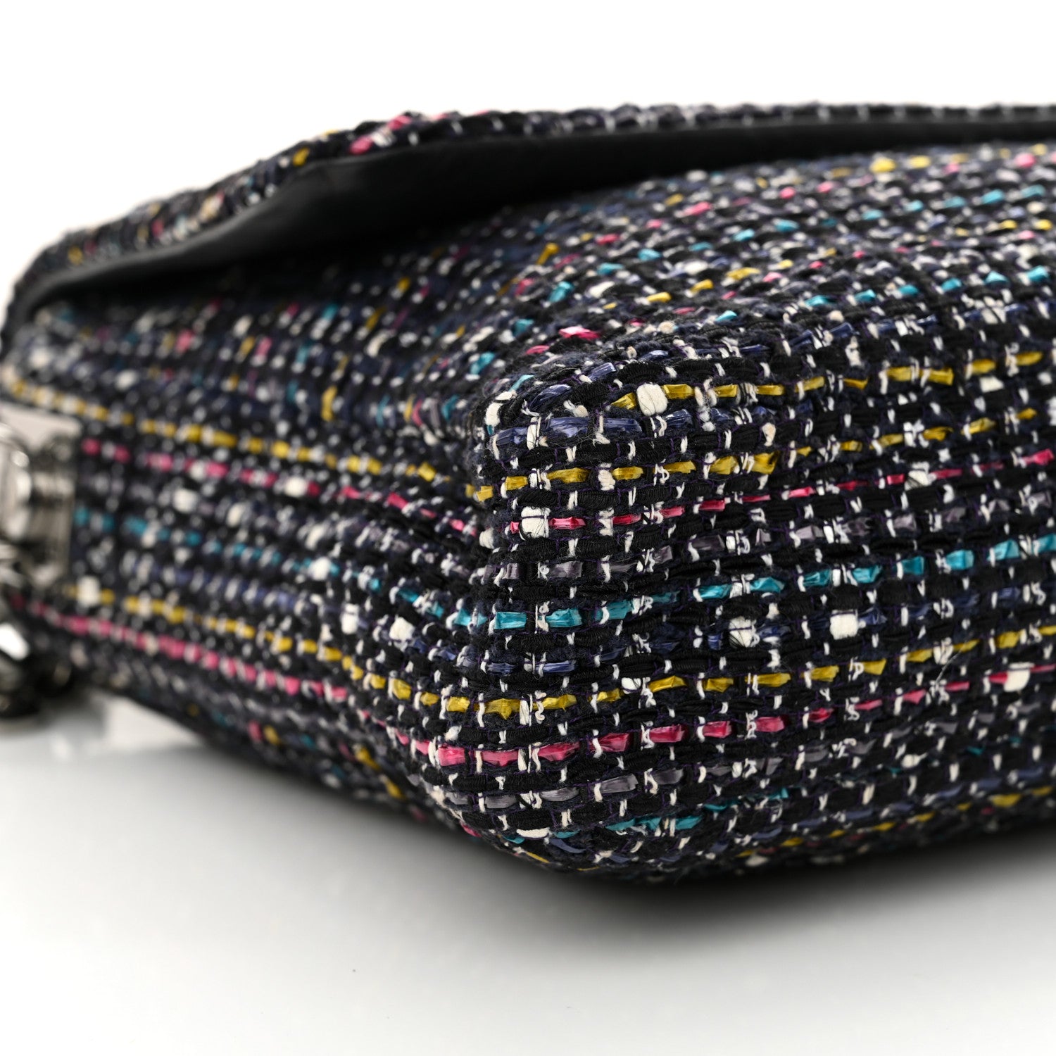 Chanel Tweed Small Messenger Flap Navy 9 of 11