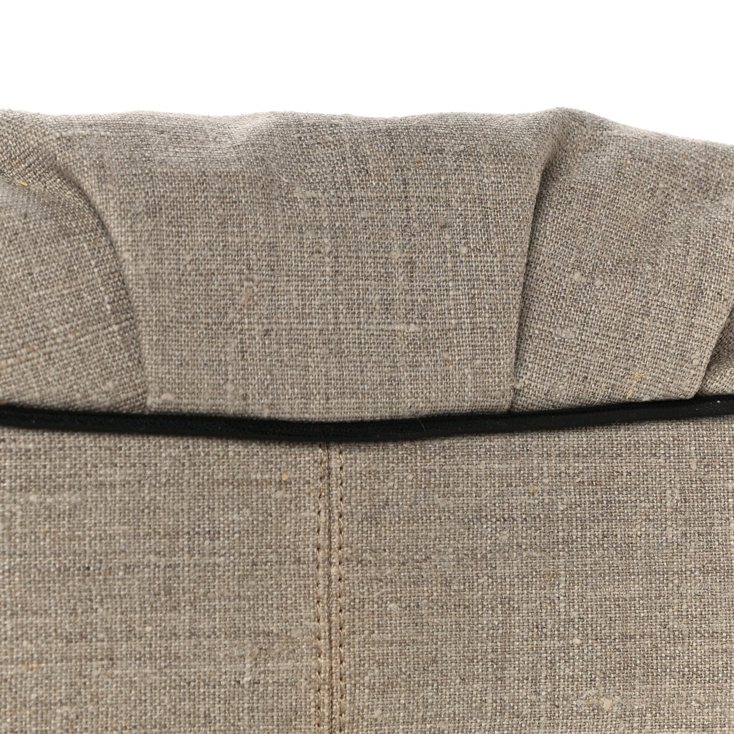 Linen Embroidered Mia Shoulder Flap Beige Black