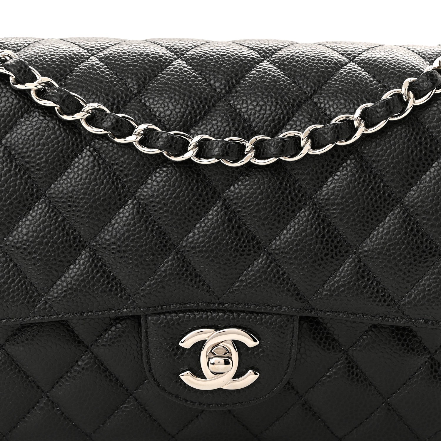 Chanel Caviar Quilted Medium Double Flap Black 8 of 11