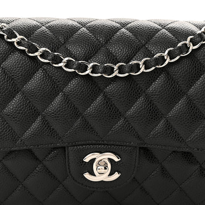 Chanel Caviar Quilted Medium Double Flap Black 8 of 11