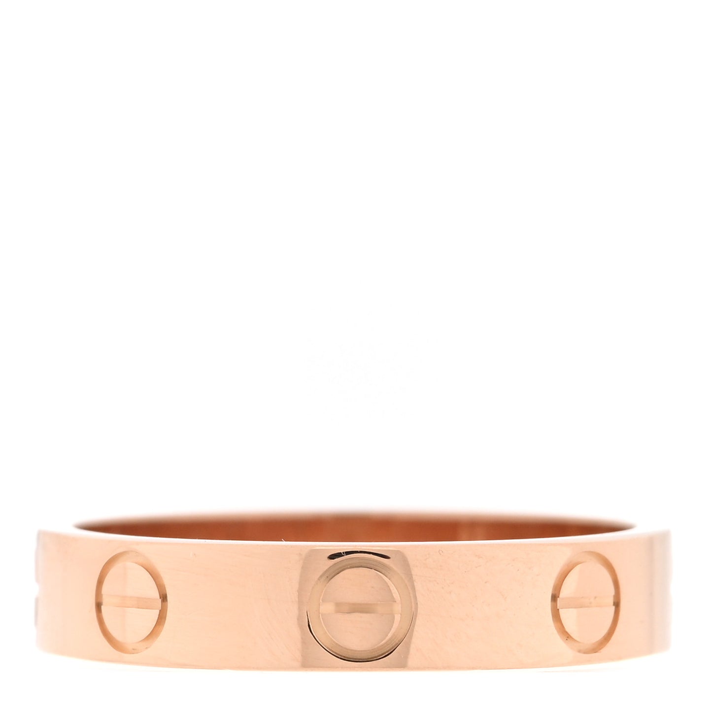 18K Pink Gold 3.5mm LOVE Wedding Band Ring 50 5.25