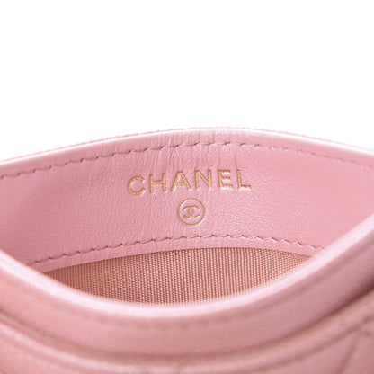Chanel Iridescent Caviar Quilted Card Holder Rose Pink 6 of 9