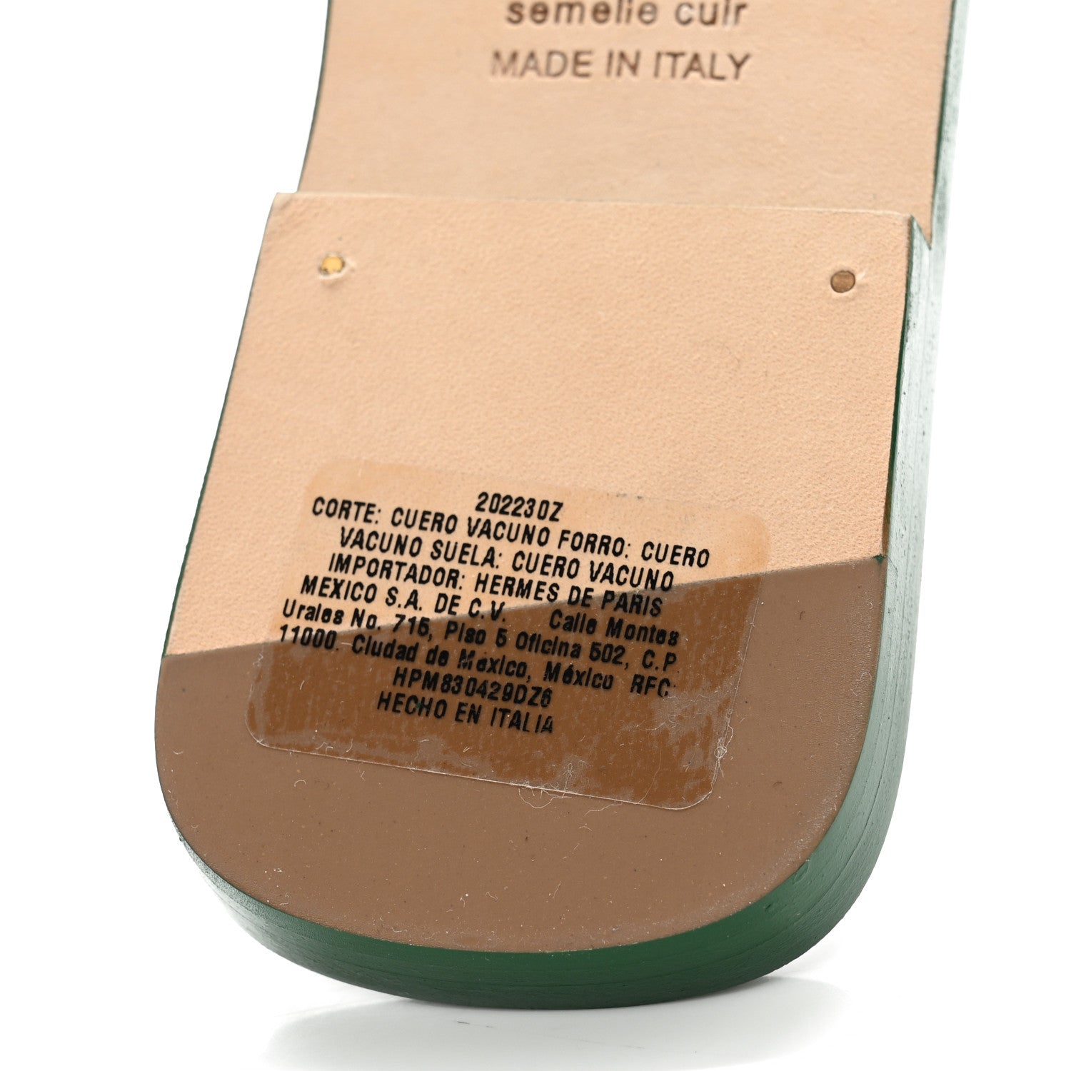 Hermes Calfskin Oran Sandals 35 Vert Electrique 10 of 11