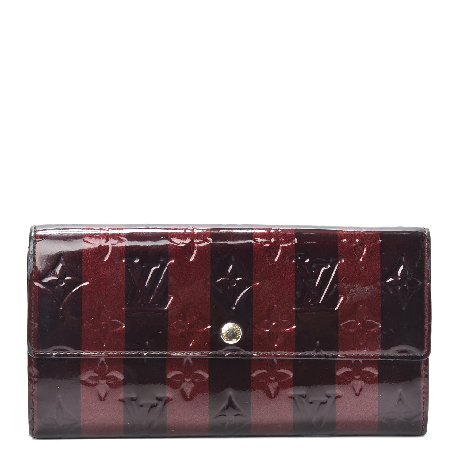 Louis Vuitton Vernis Rayures Sarah Wallet Amarante 1 of 6