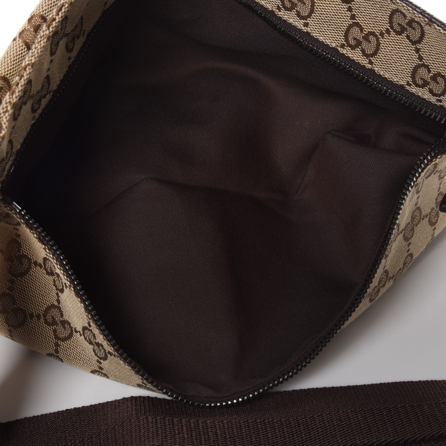 Gucci GG Monogram Double Pocket Belt Bag Dark Brown 5 of 7