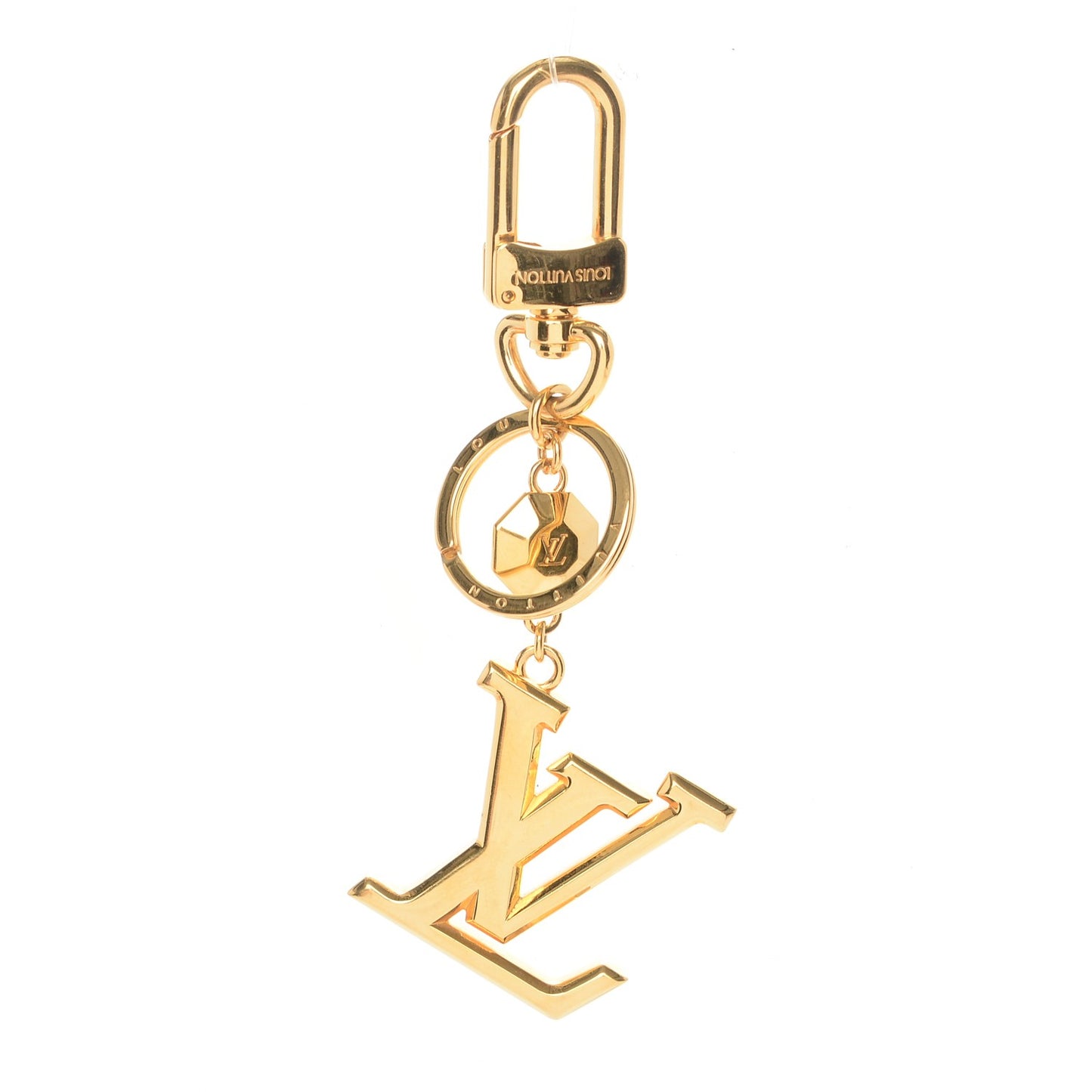 LV Facettes Bag Charm Key Holder Gold