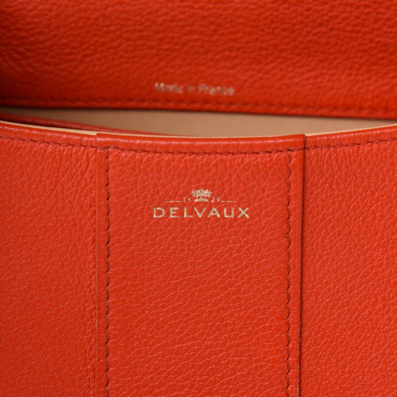Delvaux Grained Calfskin Mini Brillant Satchel Red 8 of 13