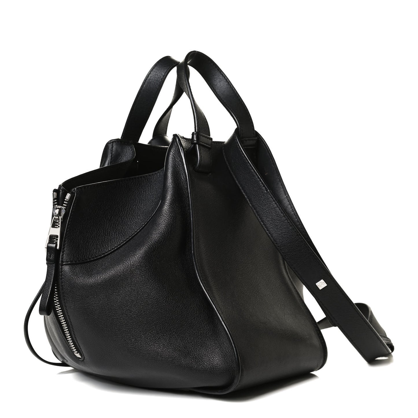 Calfskin Small Hammock Shoulder Bag Black