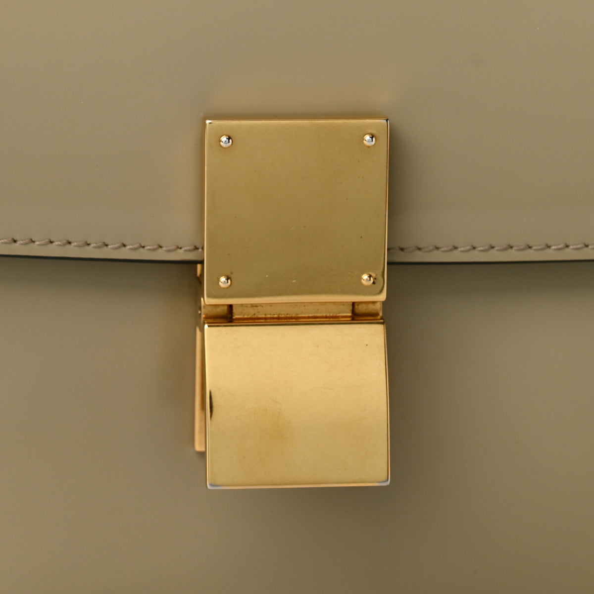 Celine Spazzolato Calfskin Medium Classic Box Flap Bag Taupe 8 of 10
