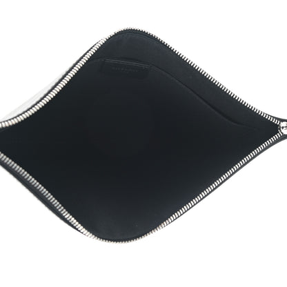 Givenchy Textured Coated Canvas Iconic Prints Flat Medium Clutch Bag Black 5 of 7