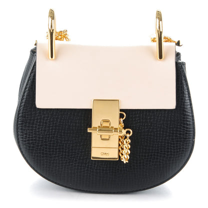 Chloe Textured Calfskin Lambskin Nano Drew Shoulder Bag Black 1 of 8