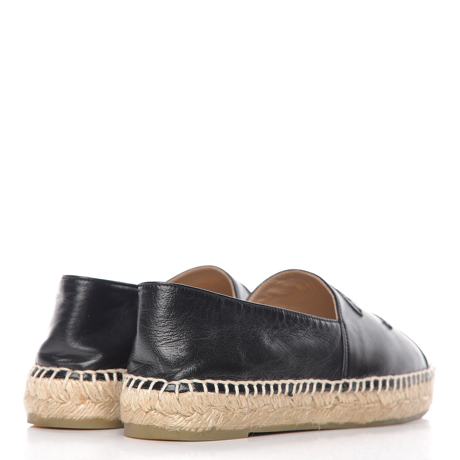 Chanel Lambskin CC Espadrilles 37 Black 4 of 9