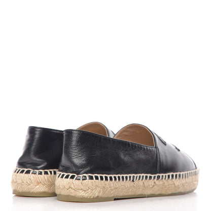 Chanel Lambskin CC Espadrilles 37 Black 4 of 9