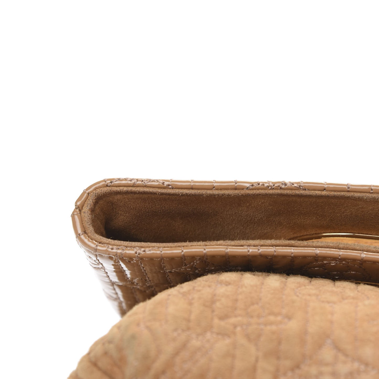 Suede Monogram Motard Afterdark Clutch Powder