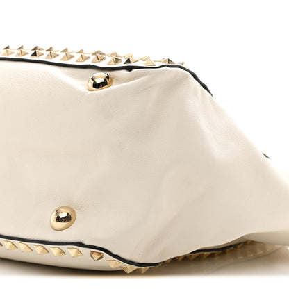 Valentino Garavani Vitello Medium Rockstud All Over Tote White 9 of 9