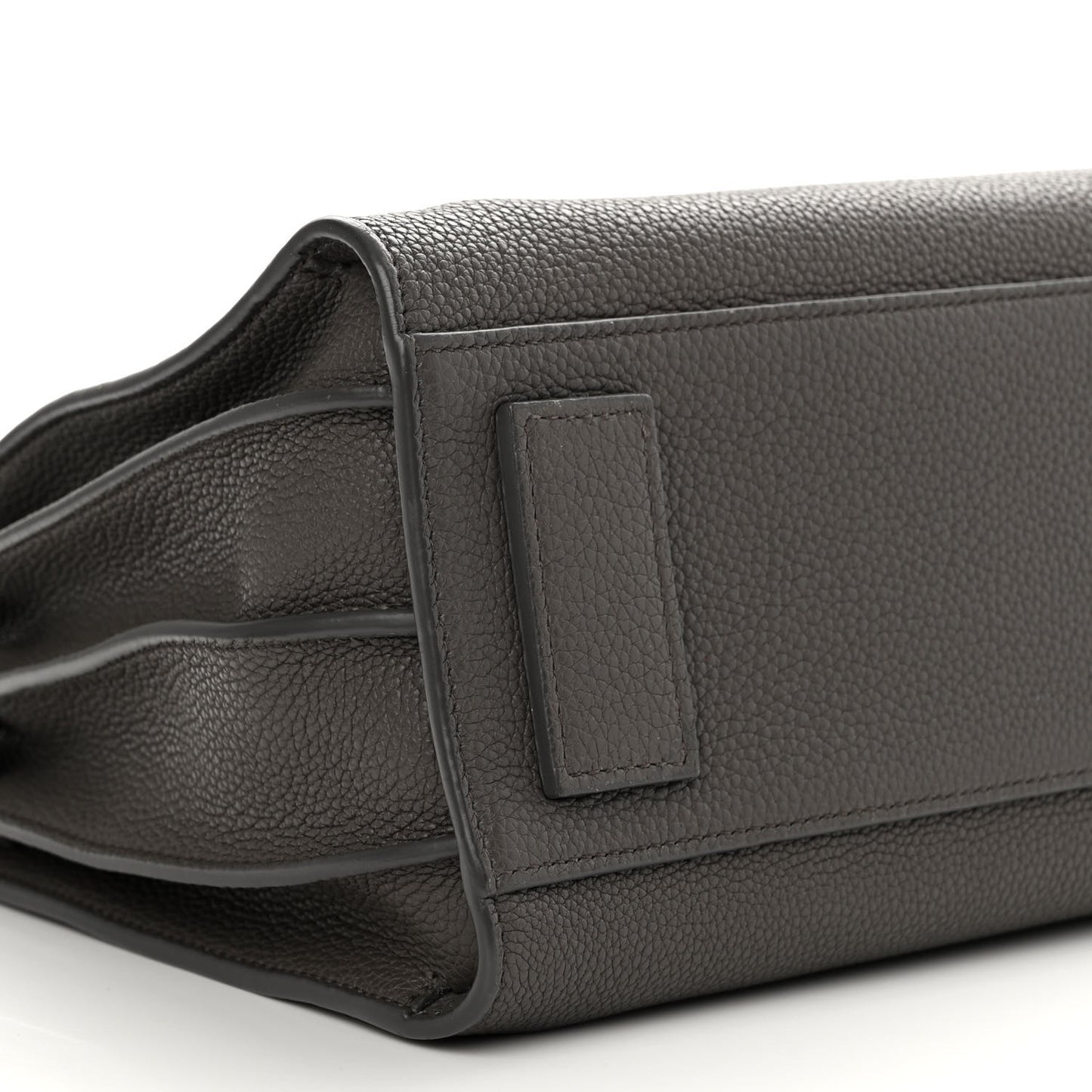 Grained Calfskin Baby Sac De Jour Souple Fog