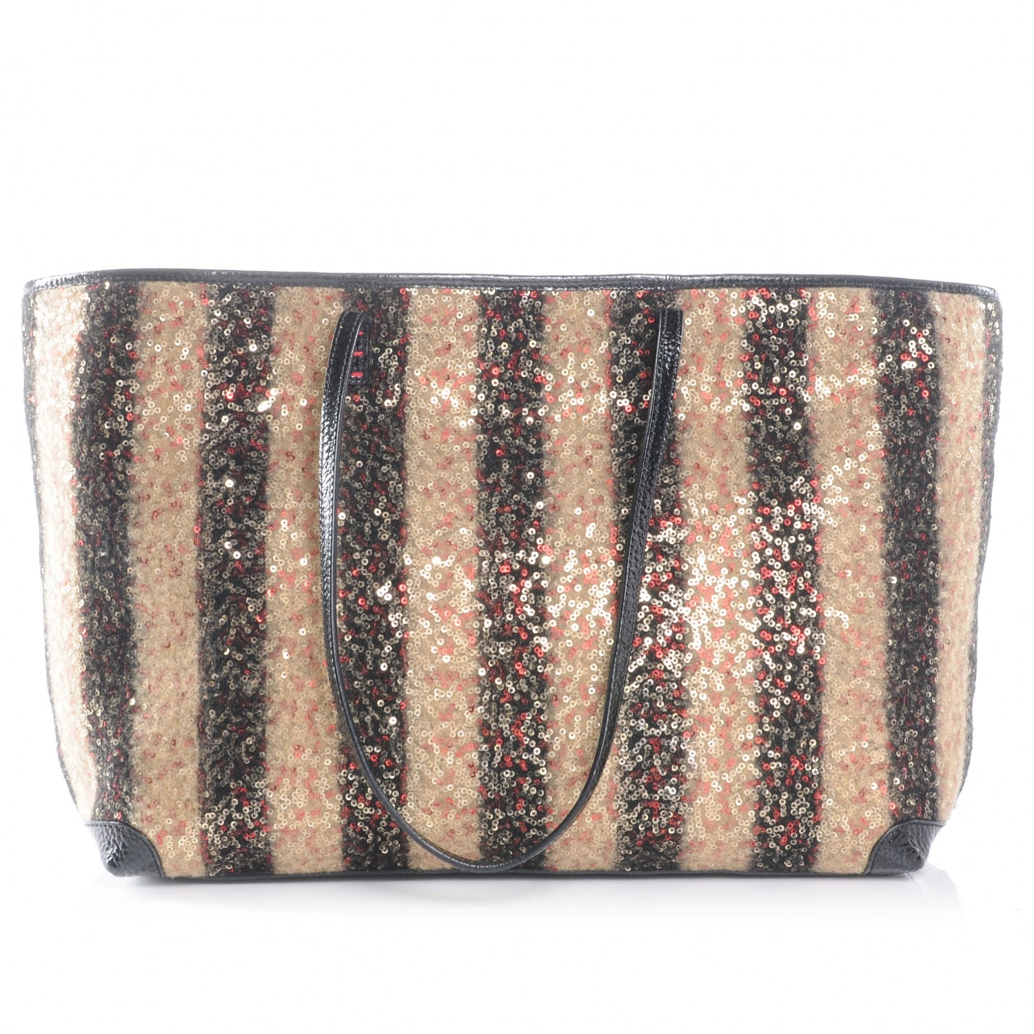 Fendi Sequin Wool Striped Roll Tote 1 of 7