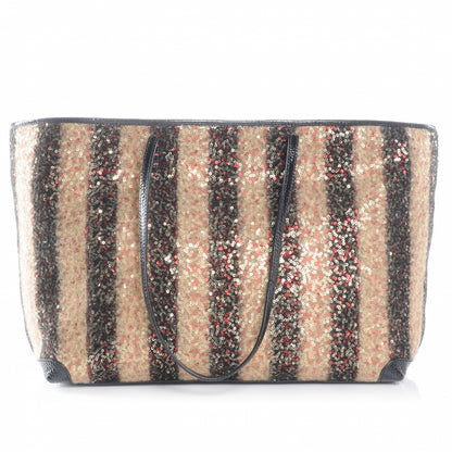 Fendi Sequin Wool Striped Roll Tote 1 of 7