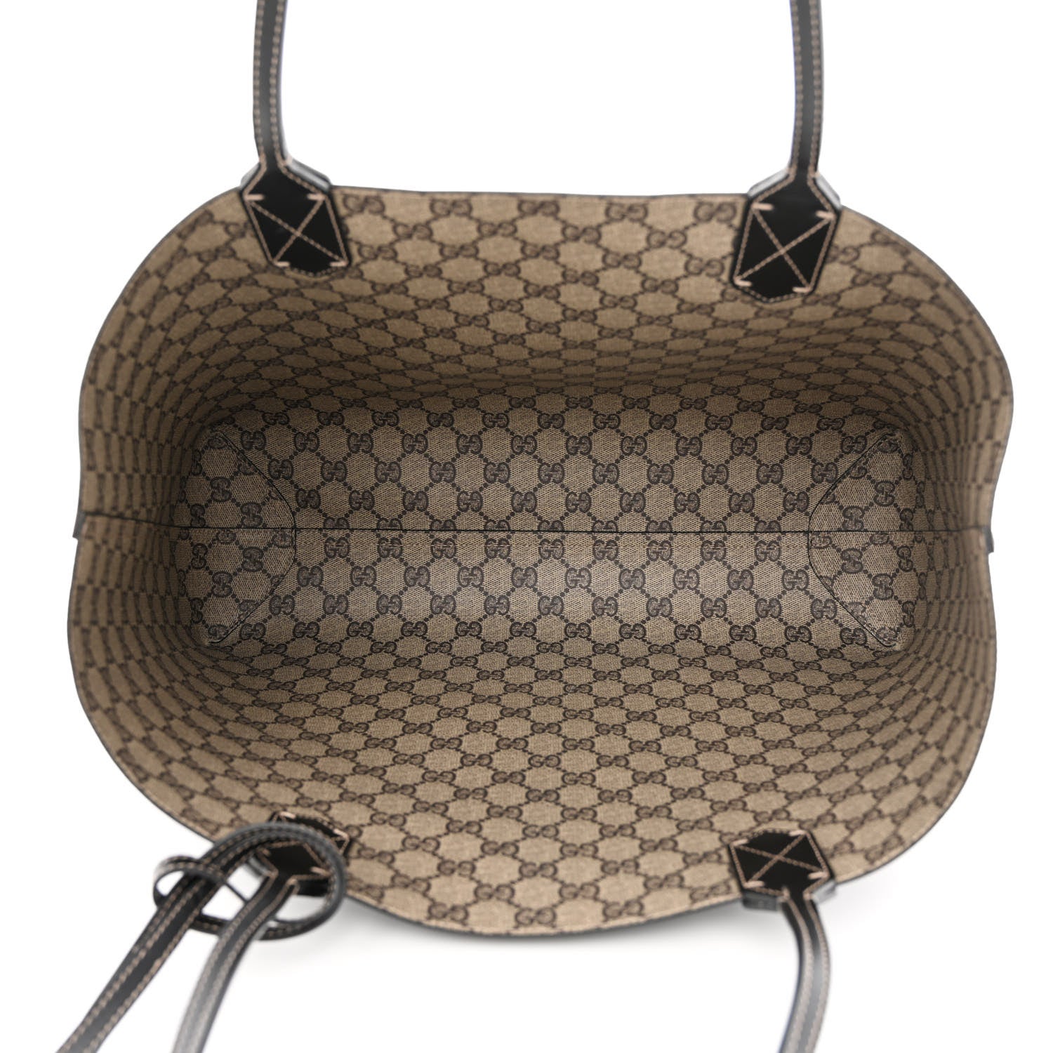 Gucci Calfskin GG Supreme Monogram Medium Reversible Tote Black 14 of 17