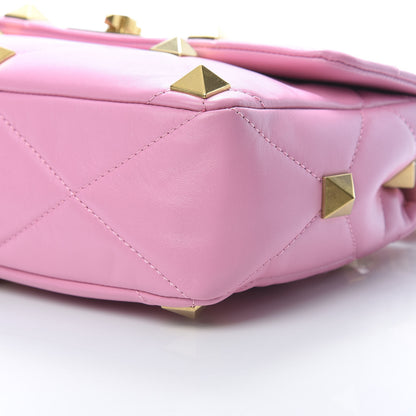 Valentino Garavani Nappa Large Roman Stud Shoulder Bag Giacinto 9 of 10
