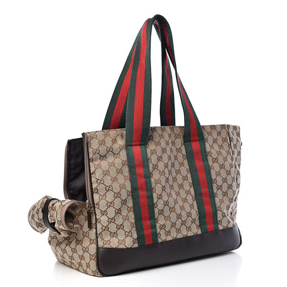Gucci Monogram Web Dog Carrier Dark Brown 4 of 16