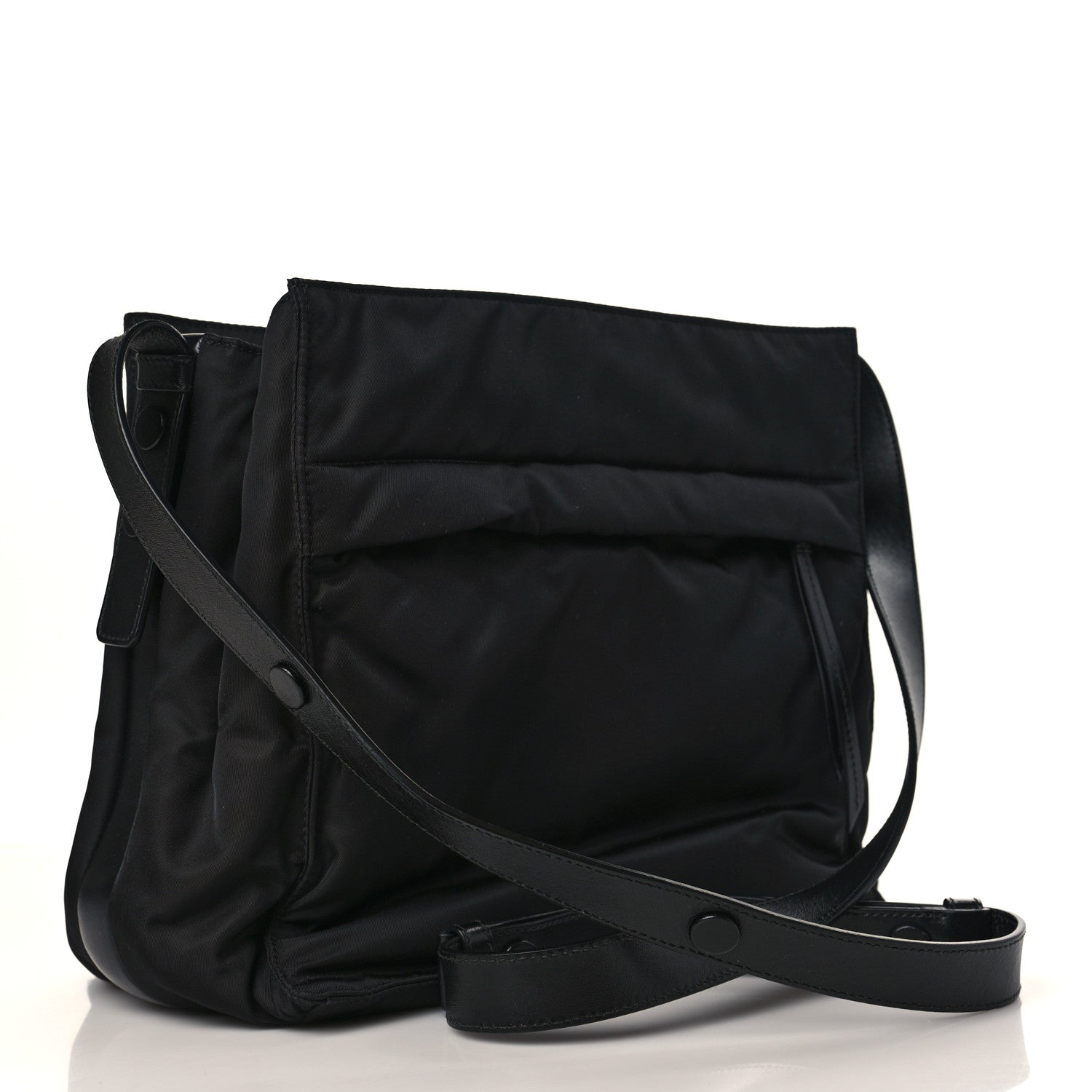 Prada Tessuto Nylon Front Pocket Messenger Bag Black 3 of 9