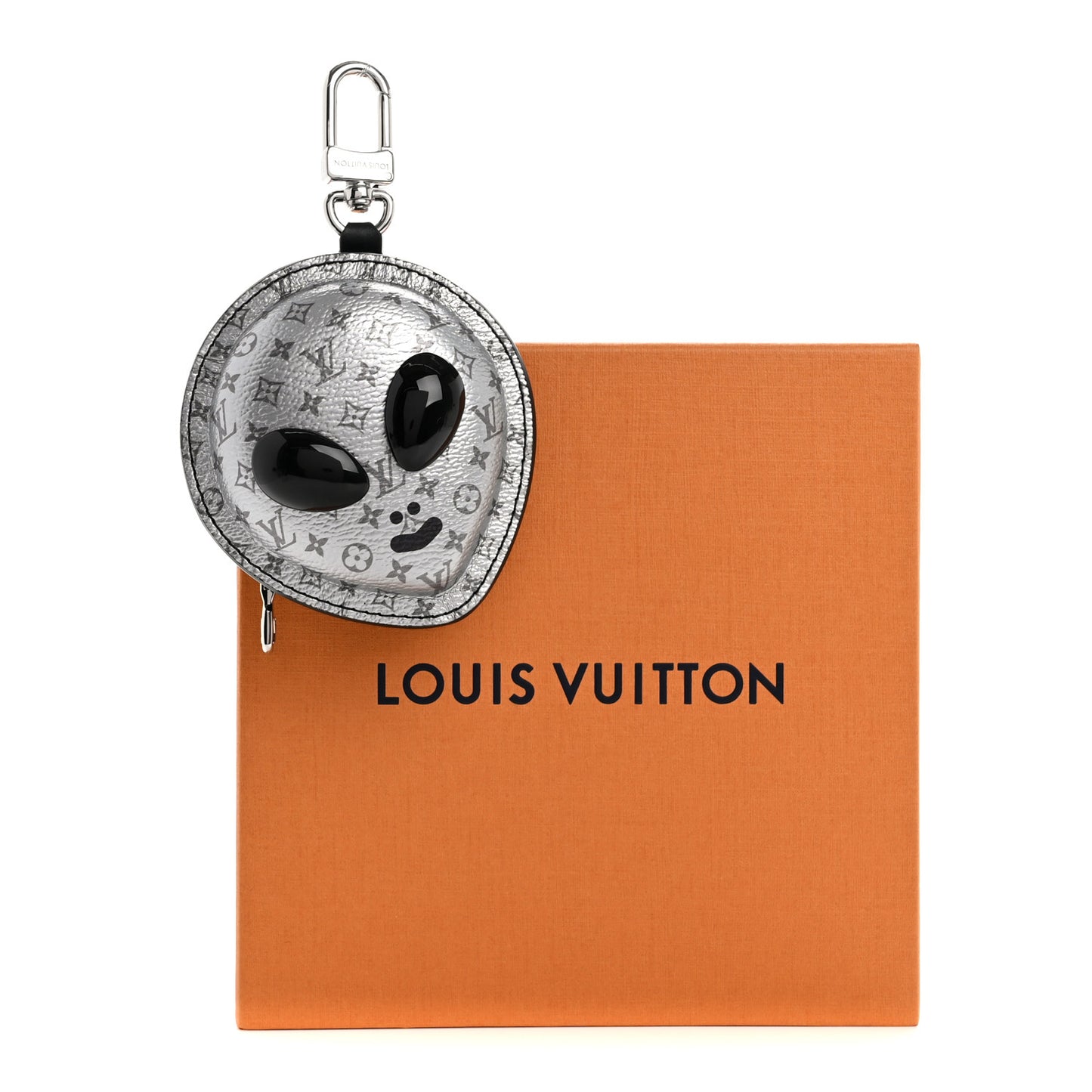 Monogram LV Alien Bag Charm Key Holder Grey